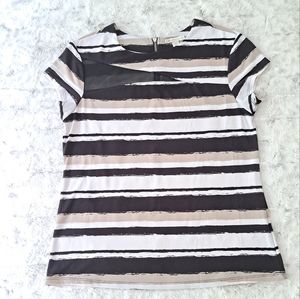 CATO work striped blouse shirt.  Size XS.